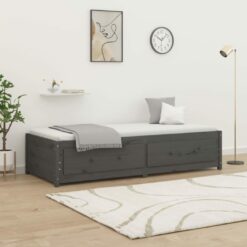 Daybed 80x200 cm massivt fyrretræ grå